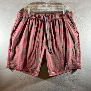 1326 |‎ NWT prAna Metric E-Waist Striped Performance Swim Shorts Rust Mens XXL